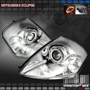 Mitsubishi Eclipse Headlights Chrome Euro Halo Pro Headlights 2000 
