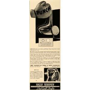  1936 Ad True Temper Golf American Fork Hoe Punch Glove 