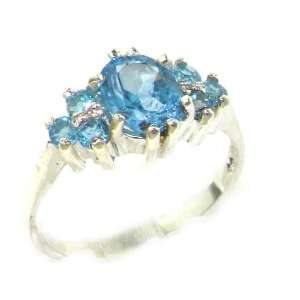   Blue Topaz Ring   Size 10   Finger Sizes 5 to 12 Available Jewelry