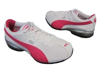 Puma Womens Cell Turin Perf White Pink Running Shoes  