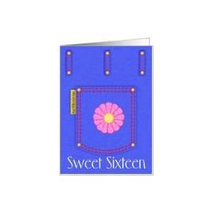  Denim Jeans Pocket Sweet Sixteen Birthday Card Card Toys 