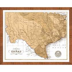Map of Texas Framed Print  