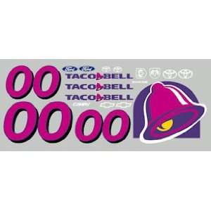  Go Fast   #00 Taco Bell Sticker Kit, 4 Inch (Slot Cars 