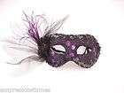 Mask Masquerade Ball Black & Purple Sequins Costume Theme Party