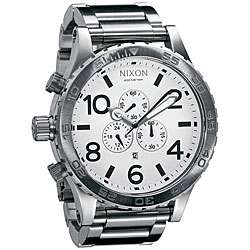 Nixon 51 30 Mens White Dial Stainless Steel Watch  