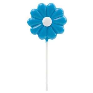 Blue Daisy Lollipops, 6 Cute Blue Daisy Shaped Pops, Great Blue 