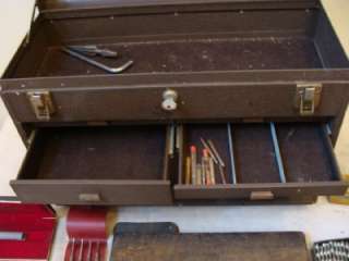 KENNEDY #520 MACHINIST TOOL BOX LOADED WITH TOOLS  