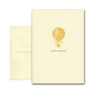  Birthday Cards   Golden Balloon, box of 10 cards and 