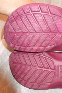Womens Crocs Blitzen Fuschia w/ Creme Lining Fuzzy   Warm FUN  Size 8 