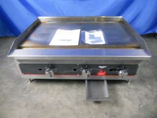 NEW VOLLRATH 36 NATURAL GAS GRIDDLE FTA 1036 FLATTOP COUNTERTOP 