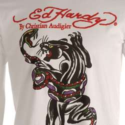 Ed Hardy Mens Snake and Panther T shirt  
