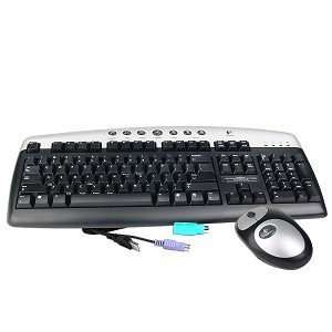  Logitech Premium Desktop PS/2 Multimedia Keyboard & Wireless 