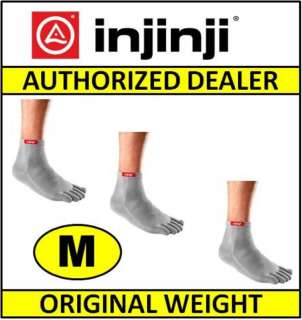 Pair Injinji Performance Mini Crew Toe Sock   Grey M  