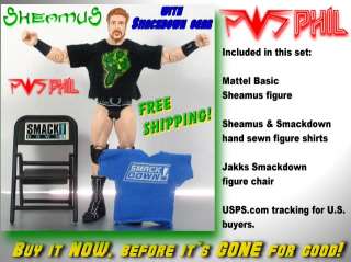 WWE WWF Sheamus Action Figure Mattel Wrestler Toy Smackdown Wrestle 