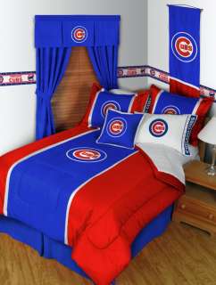CHICAGO CUBS 5 pc QUEEN Bed in a Bag with comforter and sheet set