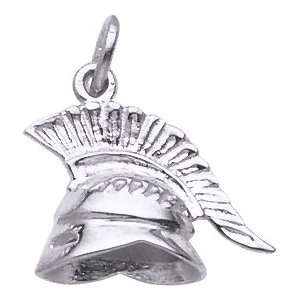  Rembrandt Charms Roman Helmet Charm, Sterling Silver 