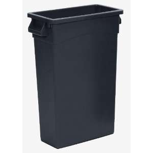  1358BK Plastic 13 5/8 Quart Commercial Wastebasket, Rectangular, Black