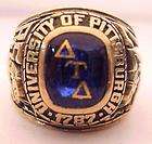 1977 University of Pittsburgh 10K Class Ring, DTD Frat