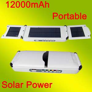 12000mAh PORTABLE SOLAR POWER BATTERY PACK LAPTOP  
