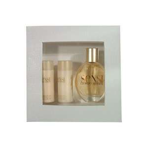 SENSI Perfume. 3 PC. GIFT SET ( EAU DE PARFUM SPRAY 1.7 oz & BODY 