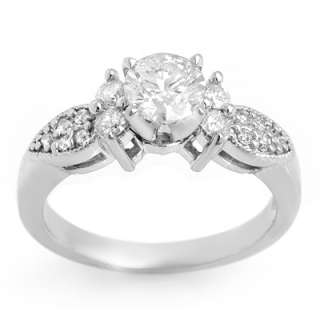 Natural 1.07 ctw Diamond Bridal Ring 14K White Gold  