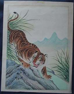 Tiger Watercolor Painting by Peter Chan  