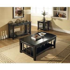 Steve Silver Cassidy 3 Piece Occasional Table Set in Black 