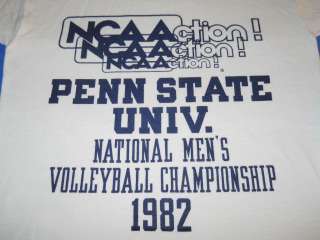 vintage PENN STATE 1982 VOLLEYBALL CHAMPS RINGER t shirt S  