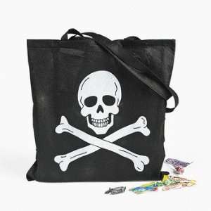  Large Pirate Skull And Crossbones Trick Or Treat Tote 