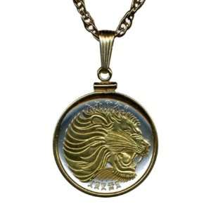 Gorgeous 2 Toned 24k Gold on Sterling Silver World Coin Necklaces in 