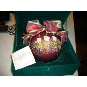  SARABELLA CREATIONS Red and Gold Christmas Ornament 6 