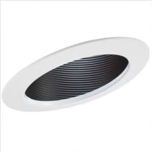 Bundle 26 6 Recessed Housing Baffle Trim in White with Black Baffle 