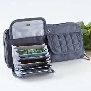 Lug Life Travel double Backflip Card holder LARGE Wallet Clutch in FOG 