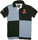 Ralph Lauren Custom Fit Rugby Polo Shirt XL Green Blue