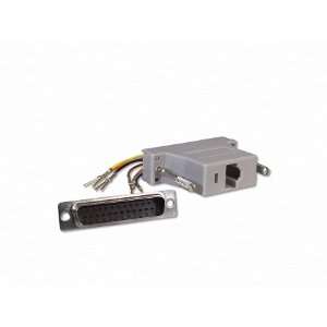   Male 25 Pin Serial Port To RJ45 Female (Ethernet) Adapter Electronics