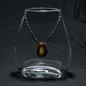  Glass Vase   Agate & Oxide Stone Series, 11 inches Tall 