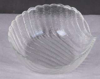 10pc Seashell Shape Glass Serving Bowls Made in France  