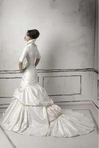 2012 Hot A line Taffeta Wedding Bridal Dress + Jacket Custom Size (82 