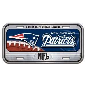  New England Patriots Domed Metal License Plate Sports 