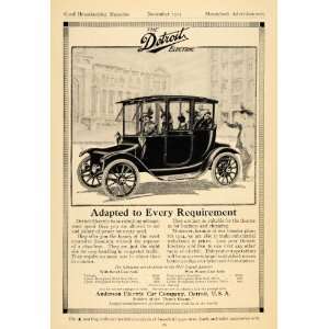  1913 Ad Anderson Electric Car Co. Detroit Roadster Auto 