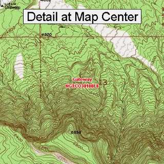 USGS Topographic Quadrangle Map   Gateway, Colorado (Folded/Waterproof 
