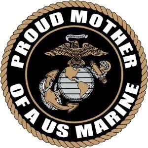  PROUD MOTHER US MARINE CORPS ARMY DECAL STICKER 5 (BLACK 