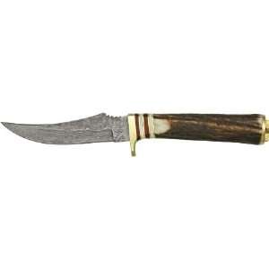  Damascus Knives 1048 Slim Blade Skinner Fixed Blade Knife 