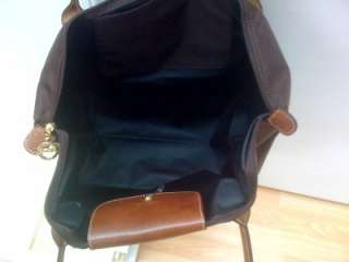 NEW Longchamp Le Pliage Medium Chocolate handbag purse  