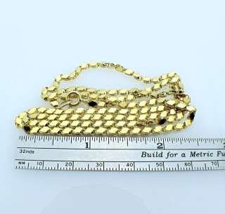   Yellow Gold Handmade Fancy Style Chain necklace 12 gr 22 lg  