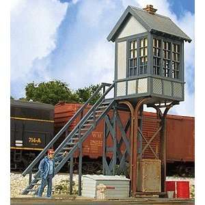   Built ups HO Scale Elevated Crossing Tower Two Tone Gray Toys & Games