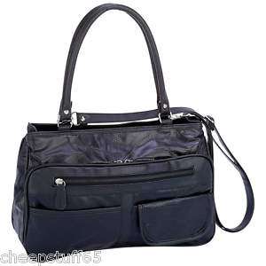Black Lambskin Leather Purse Handbag Shoulder Bag  
