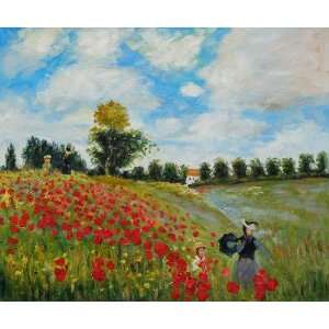  Monet Paintings Poppy Field in Argenteuil