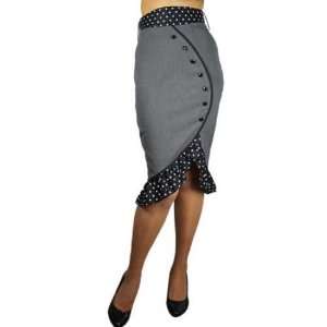   Polka Dot Ruffled Hem with Big Bow Skirt   M / 10 
