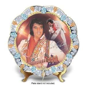   And Roll Porcelain Collector Plate Elvis Fan Gift